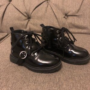 Zara Toddler Girl Black Patent Leather Boots